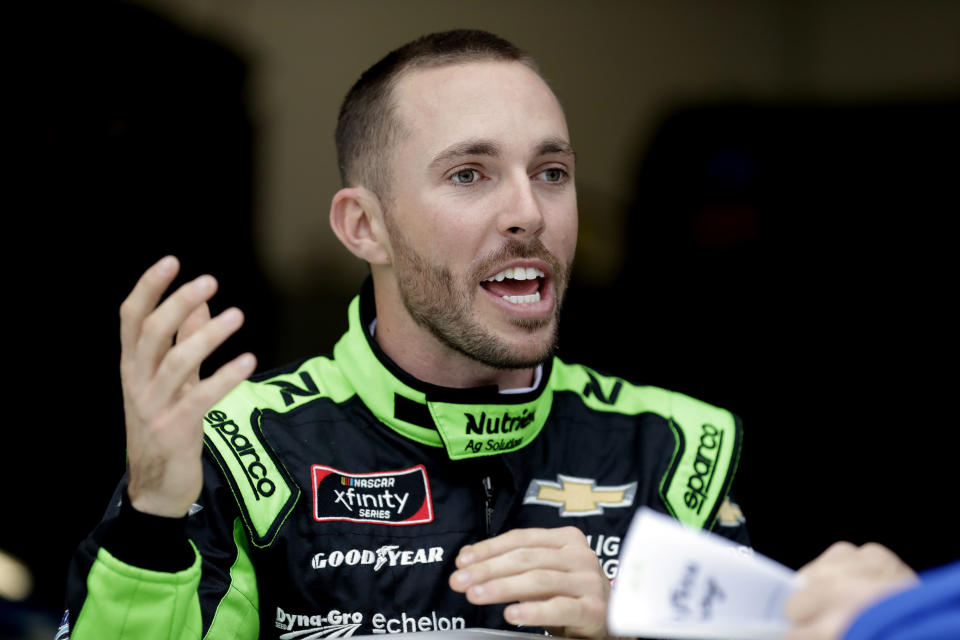 Ross Chastain will fill in for Ryan Newman, who crashed at the end of the Daytona 500 on Monday. (AP Photo/Chris O'Meara)
