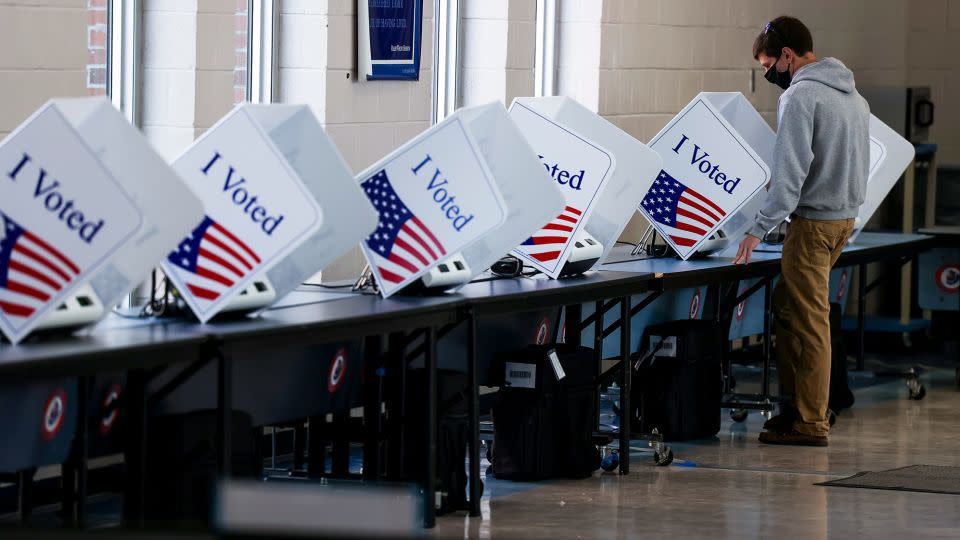 A man votes on Election Day on November 3, 2020, in Charleston, South Carolina. - Michael Ciaglo/Getty Images