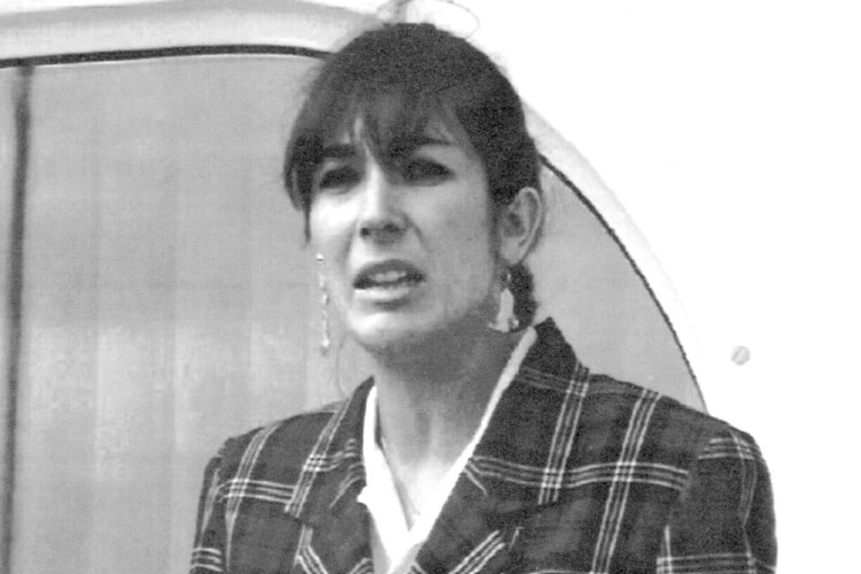 FILE - In this Nov. 7, 1991, file photo Ghislaine Maxwell, daughter of late British publisher Robert Maxwell, reads a statement in Spanish in which she expressed her family's gratitude to the Spanish authorities, aboard the "Lady Ghislaine" in Santa Cruz de Tenerife. Maxwell, a British socialite who was accused by many women of helping procure underage sex partners for Jeffrey Epstein, was arrested in New Hampshire, the FBI said Thursday, July 2, 2020. (AP Photo/Dominique Mollard, File)