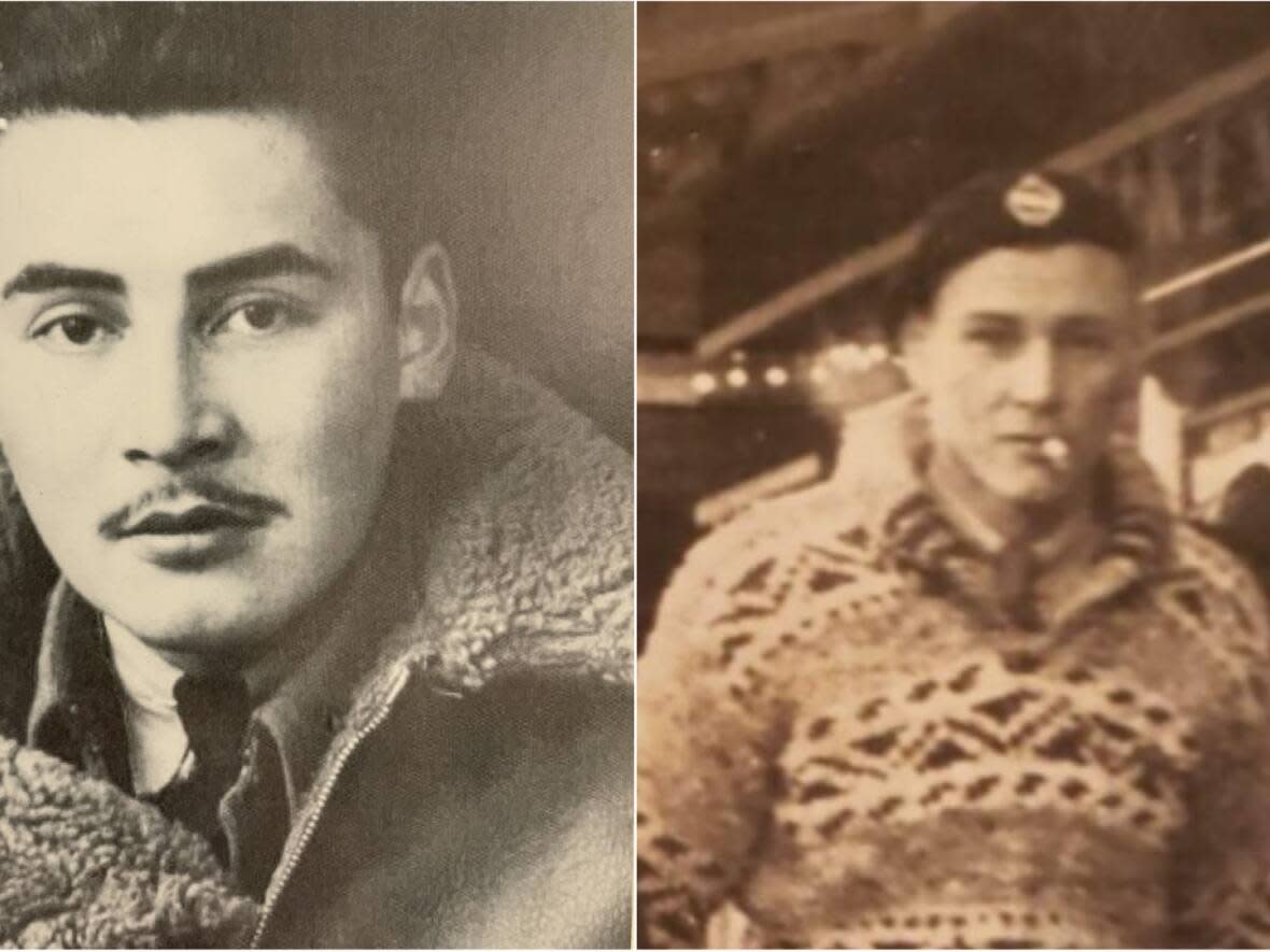 Second World War Indigenous veterans Robert 'Bobby' Douglas, left, and Augustin Beaulieu. Their gravesites were recently marked with military headstones. (CBC News - image credit)