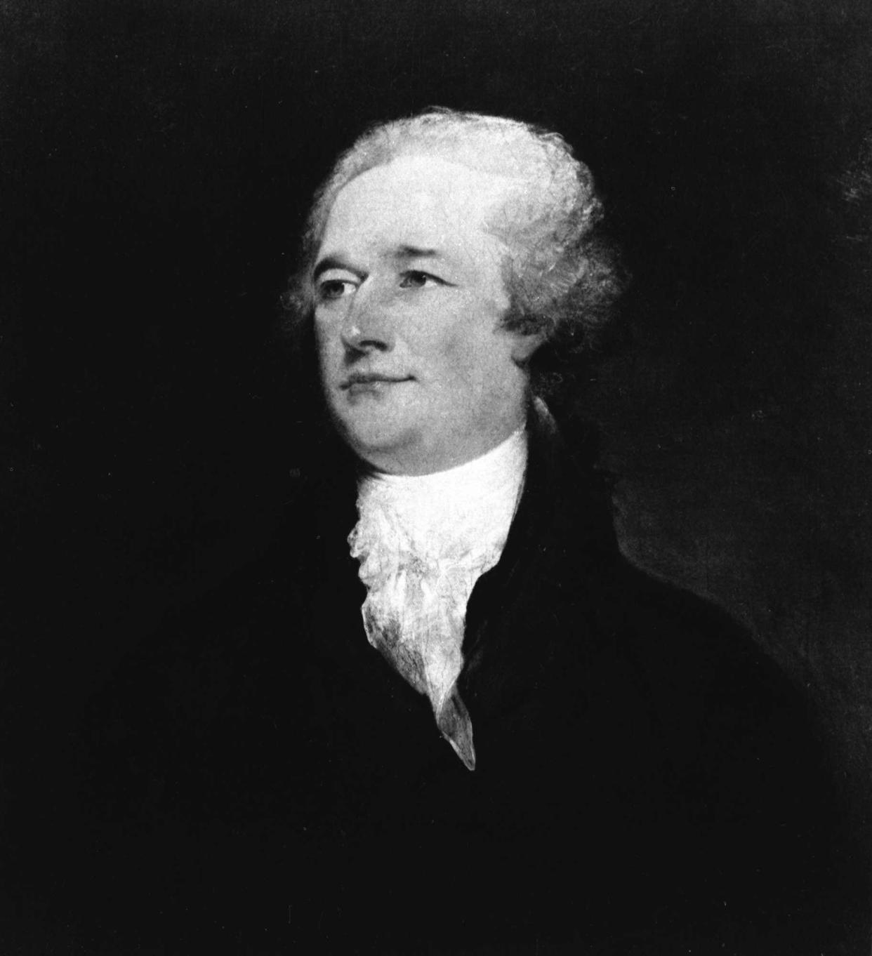 John Trumbull painting of Alexander Hamilton, a principal author of The Federalist Papers.