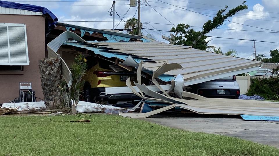 Some Brevard County residents are cleaning up storm damage after a  tornado came through their neighborhood Wednesday evening.