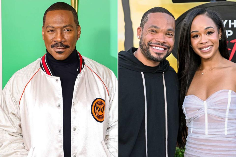 <p>Getty(3</p> From Left: Eddie Murphy; Eric Murphy and Jasmin Lawrence