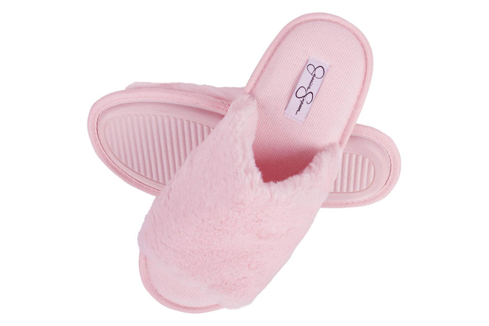 pink, slides, furry, jessica simpson