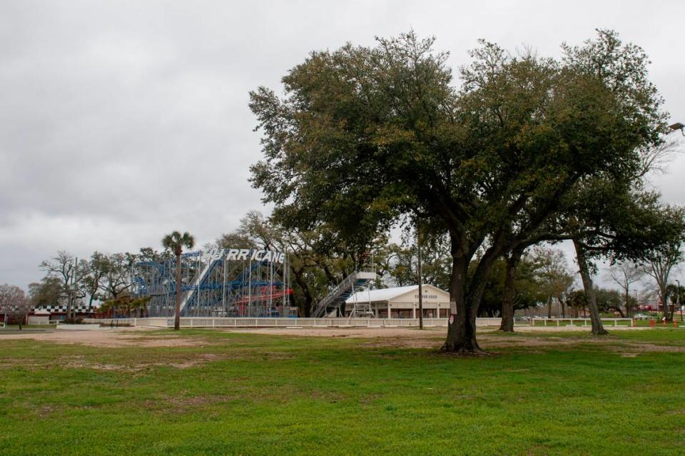 Property where Big Play amusement park is now located, on the northeast corner of U.S. 90 and Veterans Avenue in Biloxi on Tuesday, March 5, 2024. Owner RW Development recently got approval to build a casino on the site. Hannah Ruhoff/Sun Herald