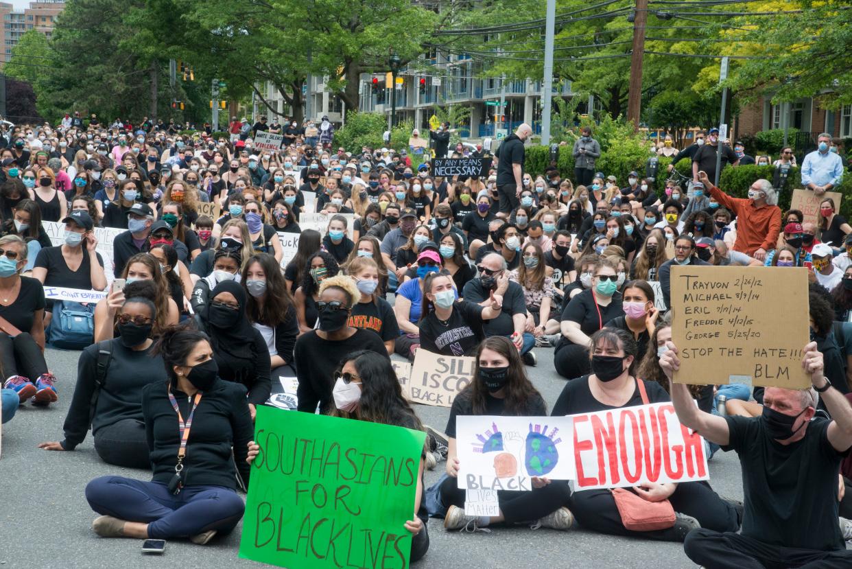 Bethesda, MD, June 2: A rally organized by high school students brought thousands of protestors gather in Bethesda, Maryland.