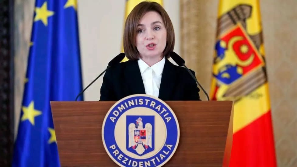 La presidenta de Moldavia, Maia Sandu