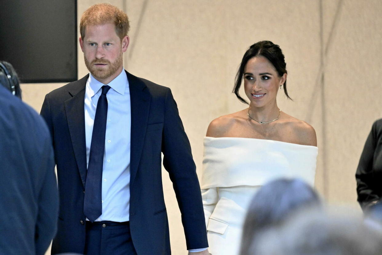 Harry et Meghan, le 10 octobre 2023, à New York.  - Credit:Evan Agostini/AP/SIPA / SIPA / Evan Agostini/AP/SIPA