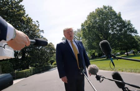 U.S. President Donald Trump departs for Camp David from the White House in Washington