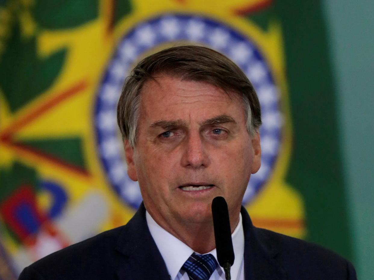 <p>Mr Bolsonaro has consistently prioritised the economy and has criticised restrictions and quarantine measures introduced by governors in Brazil</p> (REUTERS)