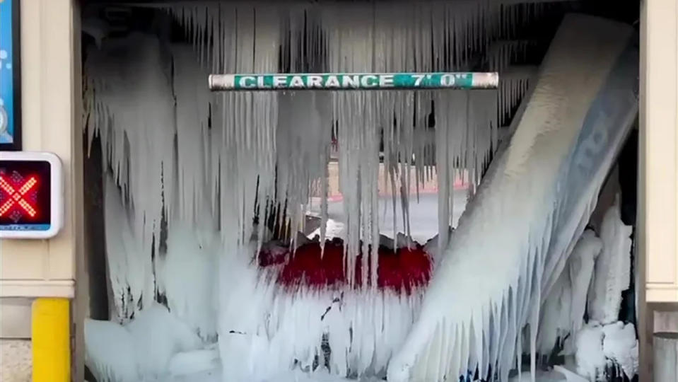 Frozen Car Wash in Austin