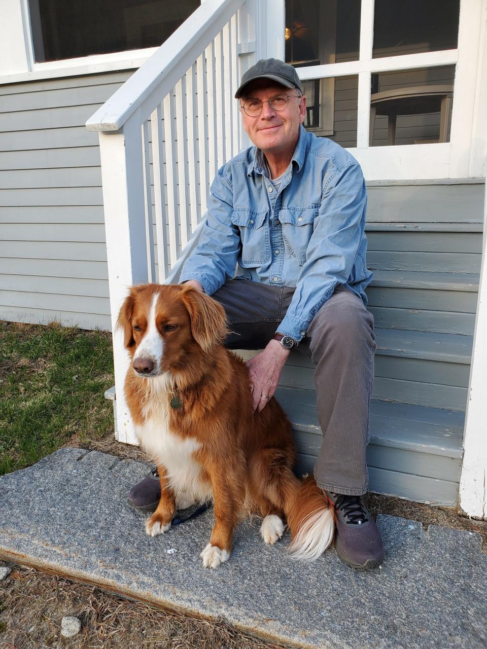 Nantucket author Nathaniel Philbrick with Dora