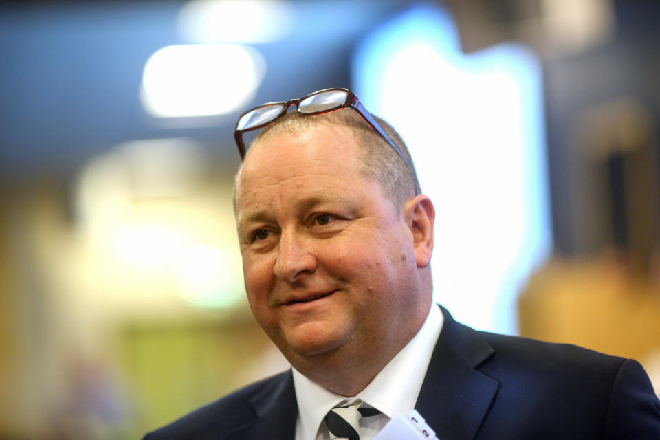 <p>Another larger-than-life character, Mike Ashley was accused of vomiting into a fireplace after a pub drinking game, a court was told in July. During other meetings, Ashley – who has described himself as a ‘power drinker’ – was alleged to have expressed his “boredom and frustration” with City figures by lying under the table to “have a nap”. The lurid details emerged as he successfully contested a claim that he reneged on a £15m deal with former business colleague Jeff Blue. (Chris Ratcliffe/Bloomberg via Getty Images) </p>