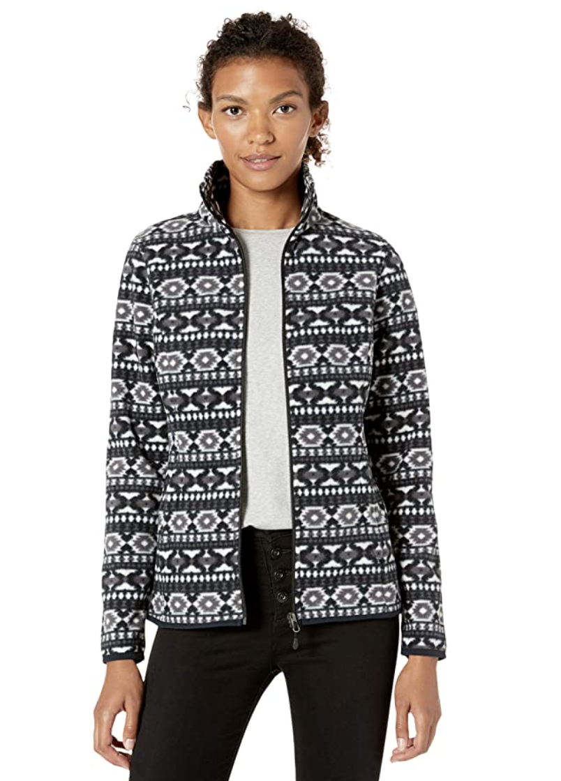 Amazon Essentials Women's Full-Zip Polar Fleece Jacket, $28. 