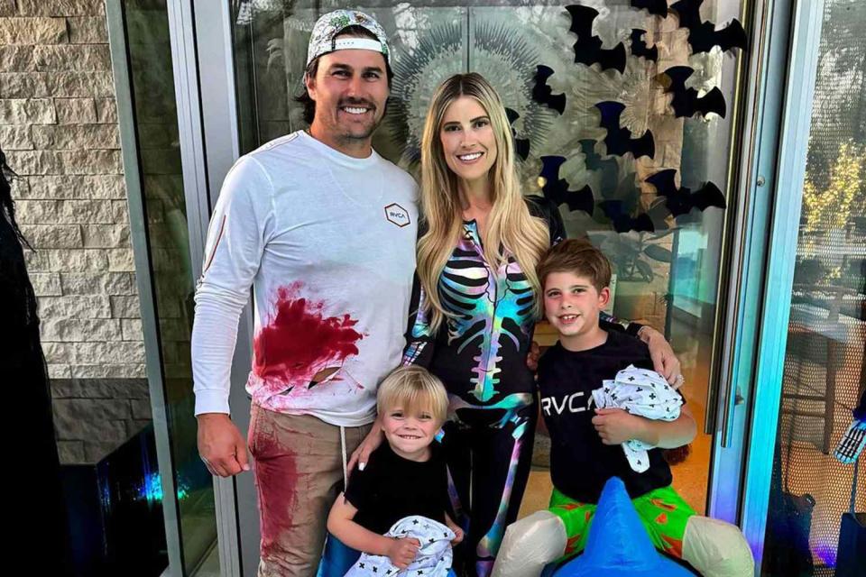 <p>Christina Hall/Instagram</p> Christina Hall celebrates Halloween with her family. 