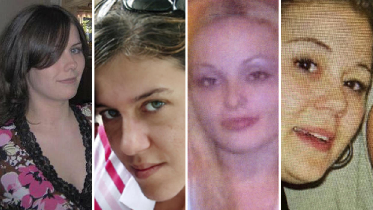 Split-pane photo of four of the murder victims.