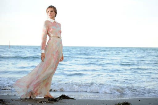 The host of the 69th Venice film festival, Polish-born actress and model Kasia Smutniak, poses on the beach on the eve of the opening of the festival on August 28, in Venice. The festival kicks off on Wednesday with the arrival of stars on water taxis for an art house dominated line-up dealing with issues from religious extremism to economic crisis