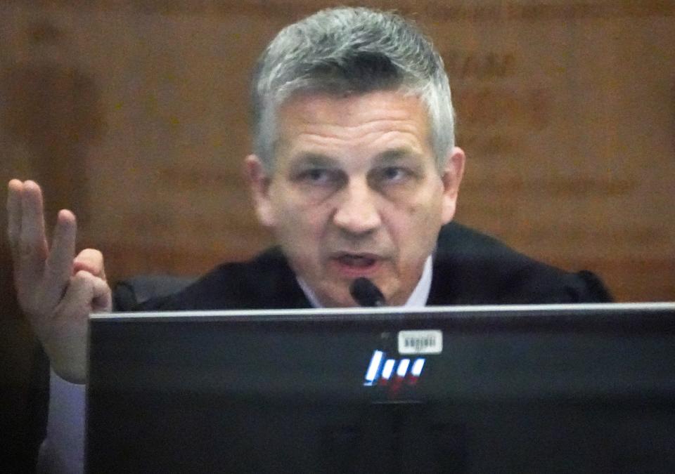 Judge David Borowski presides over the trial of Theodore Edgecomb, who fatally shot Jason Cleereman on the night of Sept. 22, 2020, in Milwaukee. Edgecomb received 25 years of initial confinement and 12 years of extended supervision after he fatally shot Jason Cleereman.