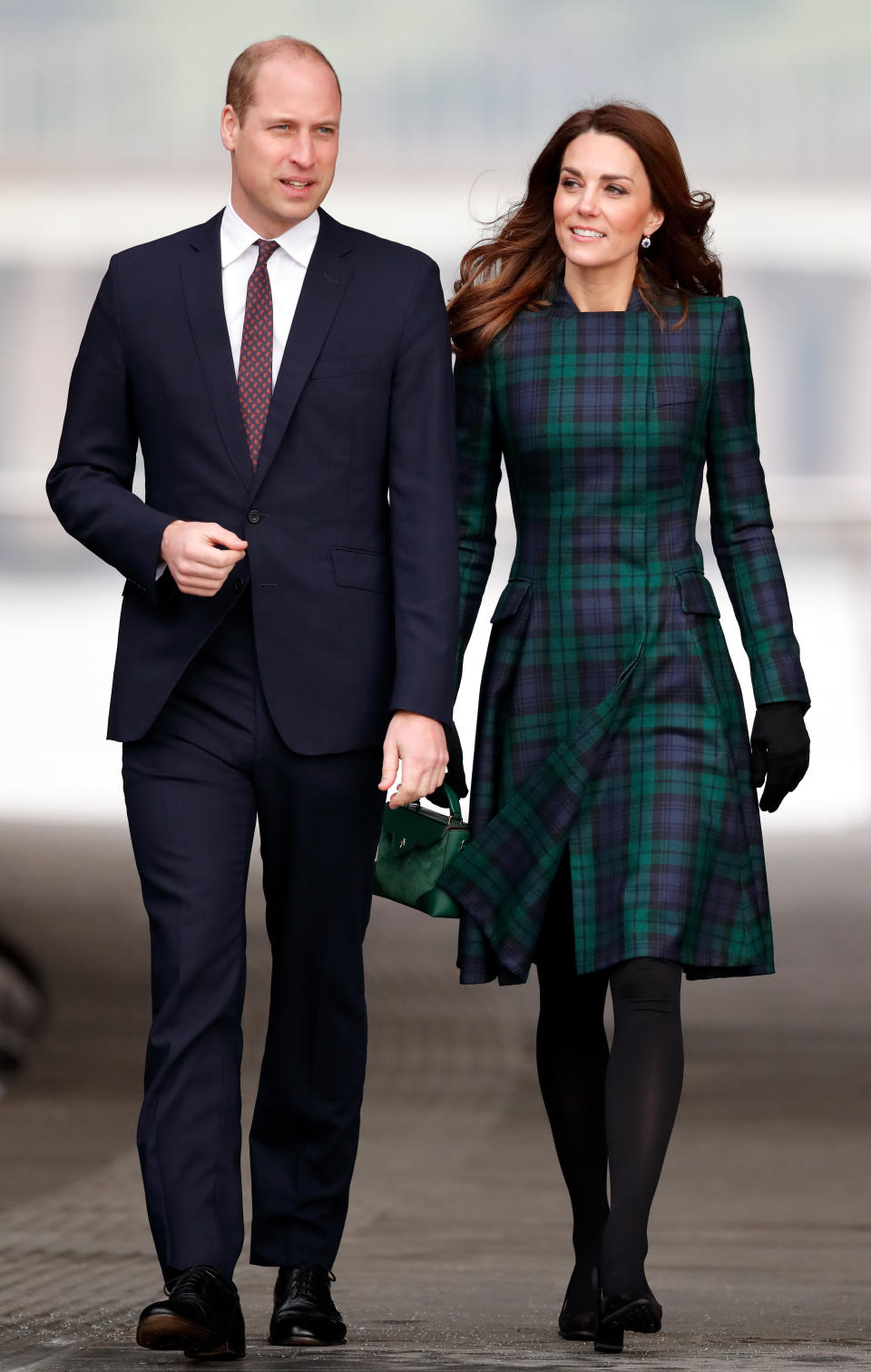 The duke and duchess arrive to officially open V&amp;A Dundee, Scotland's first design museum, on Jan. 29.