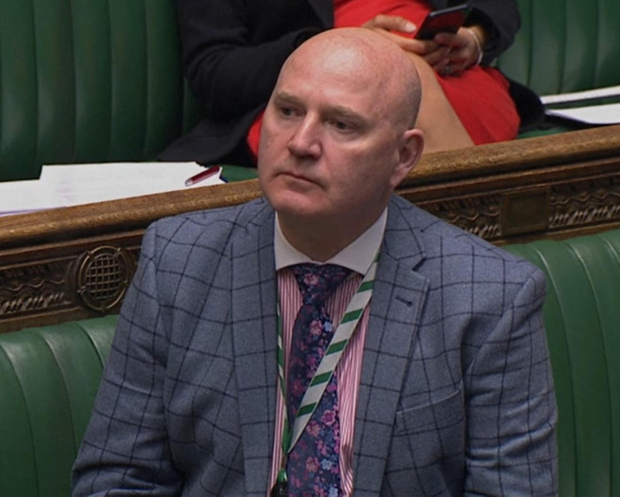 Screen grab of independent MP for Kirkcaldy and Cowdenbeath, Neale Hanvey, during second reading of the Coronavirus Bill in the House of Commons.