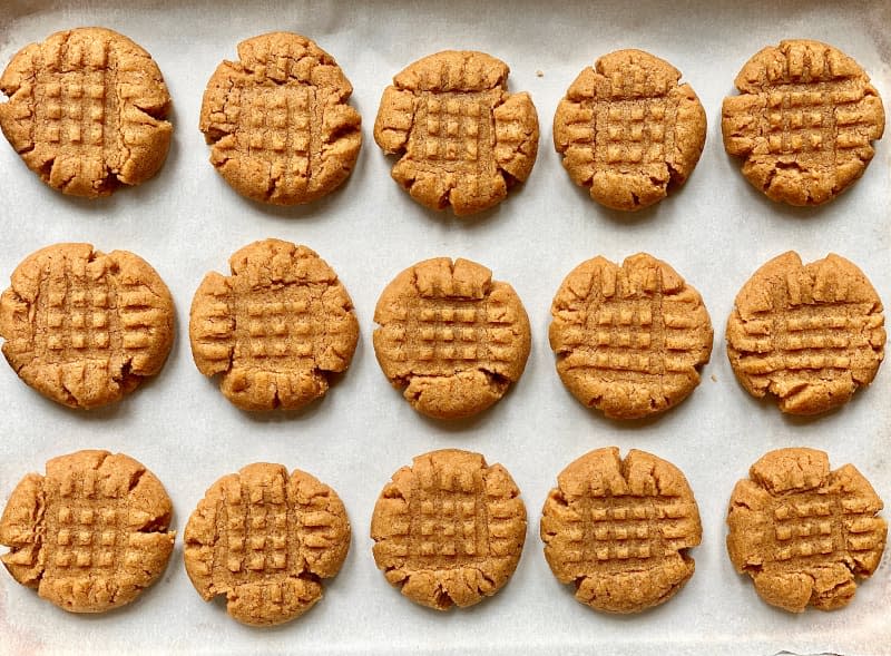 3-Ingredient Peanut Butter Cookies