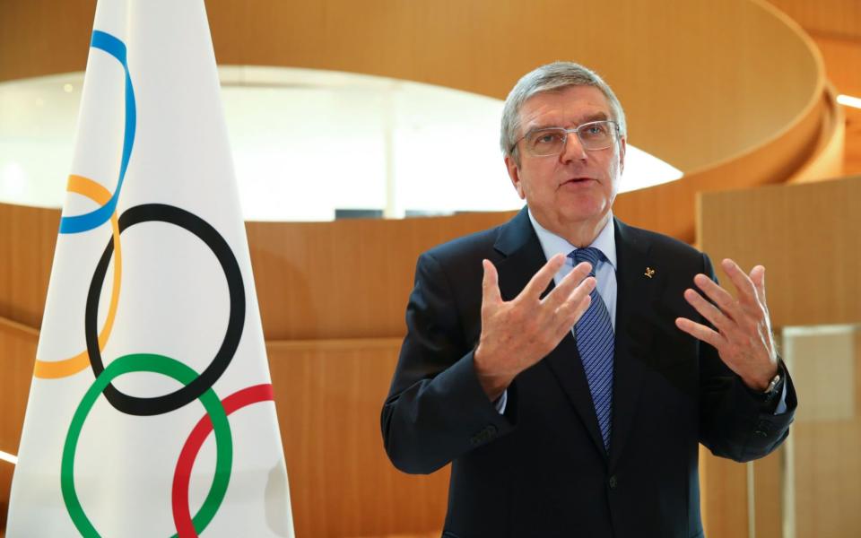homas Bach, president of the International Olympic Committee (IOC), attends an interview after the decision to postpone the Tokyo 2020 Olympic Games because of the coronavirus disease (COVID-19) outbreak, in Lausanne, Switzerland, 25 March 2020. The Olympic Games were originally scheduled to open on 24 July 2020 - Shuttershock
