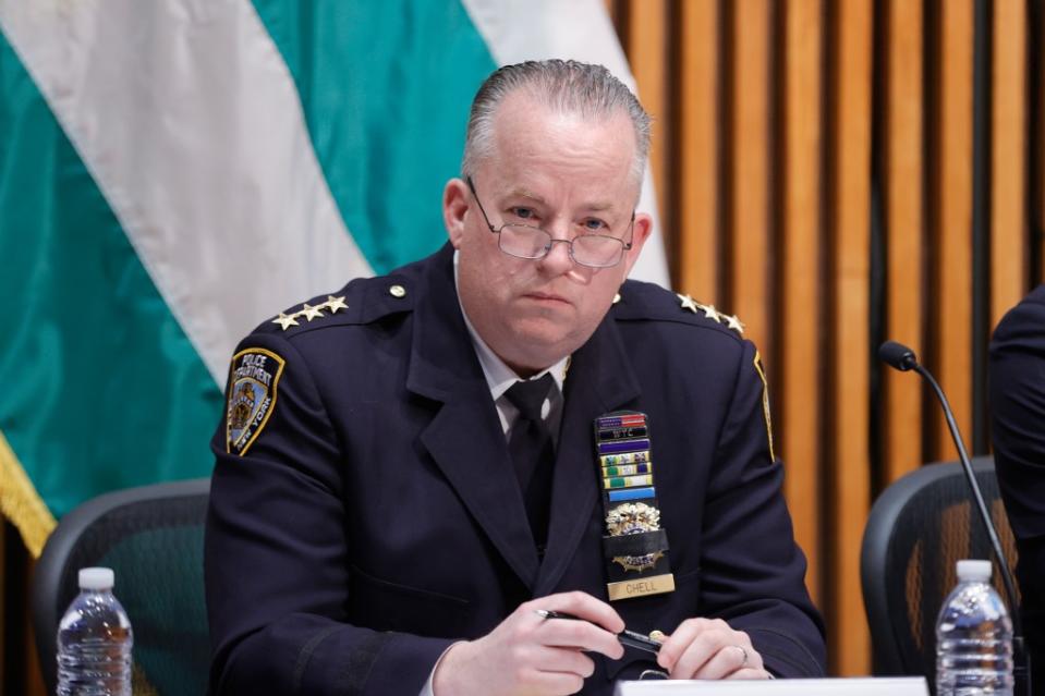 NYPD Chief of Patrol John Chell has drawn fire from city council leaders over his controversial social media posts. ZUMAPRESS.com