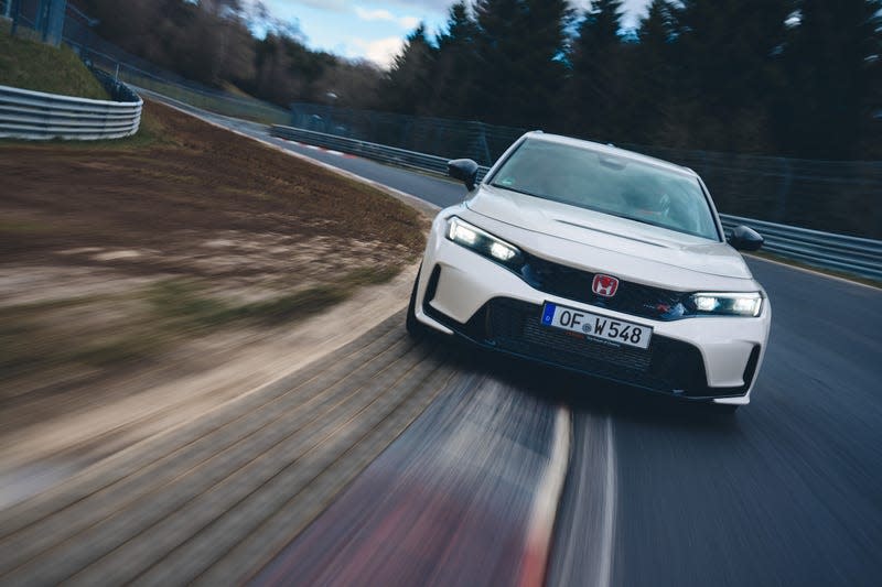 Honda Civic Type R on a race track