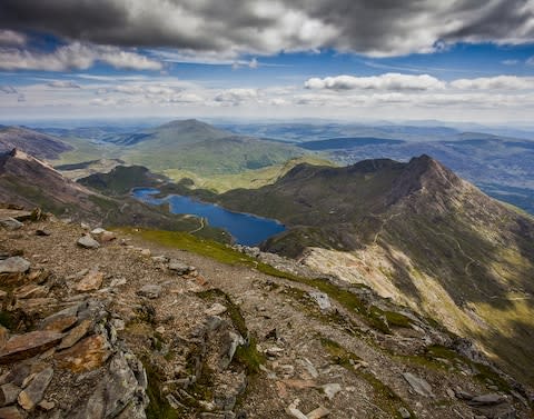 The view from the top of Snowdon