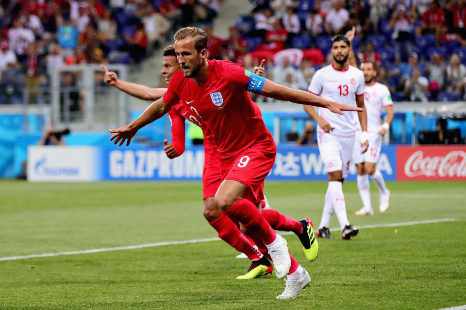 England can thank Harry Kane for earning all three points in its World Cup opener. (Getty)