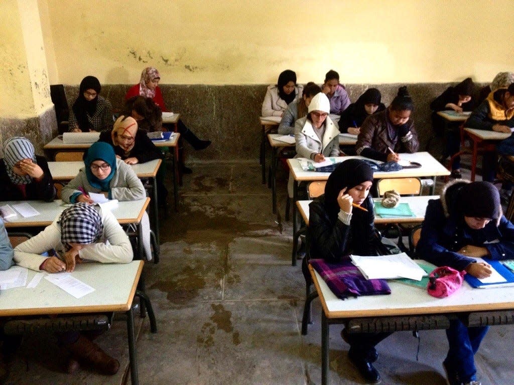 Oconee County resident Chris McCall will work with young people in an educational setting such as this classroom at a Morocco school during a stint with the Peace Corps.