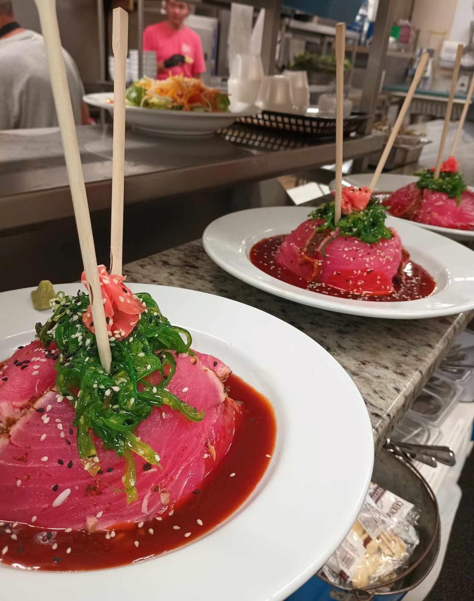 Bangkok Tuna was a recent appetizer special from Chef Larry Fuller at Michael's Seafood Restaurant in Carolina Beach.