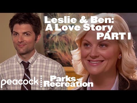 Leslie Knope and Ben Wyatt from <i>Parks and Recreation</i>