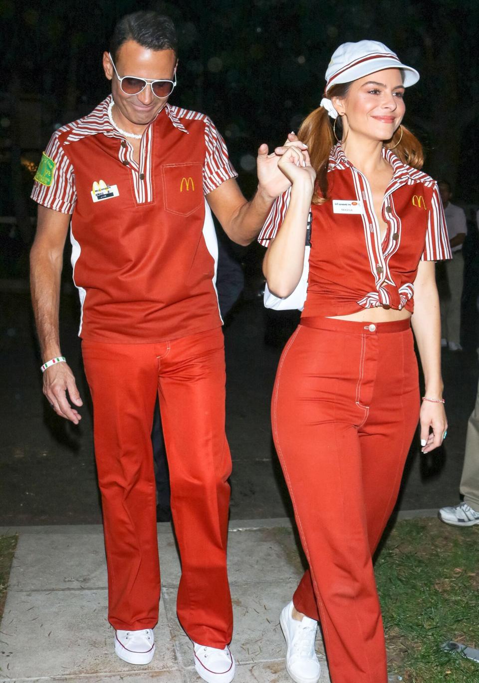 Maria Menounos and Keven Undergaro are seen on October 26, 2019 in Los Angeles, California