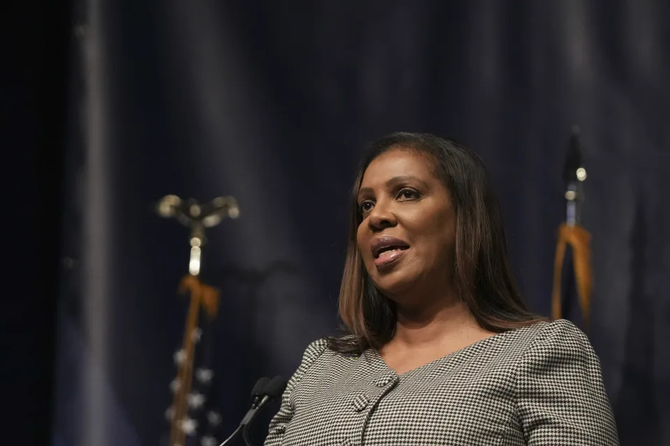 Letitia James, the New York attorney general, in New York on Feb. 17, 2022. (Todd Heisler/The New York Times)