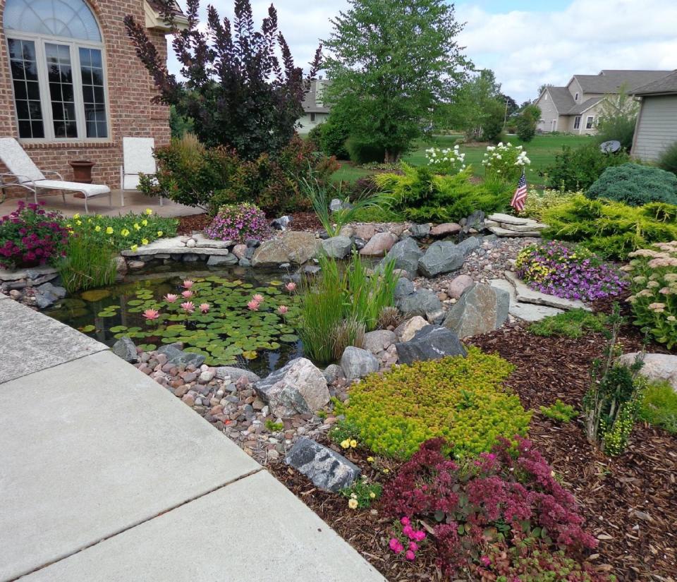 Aquatica built this water feature for a suburban yard in Oconomowoc.