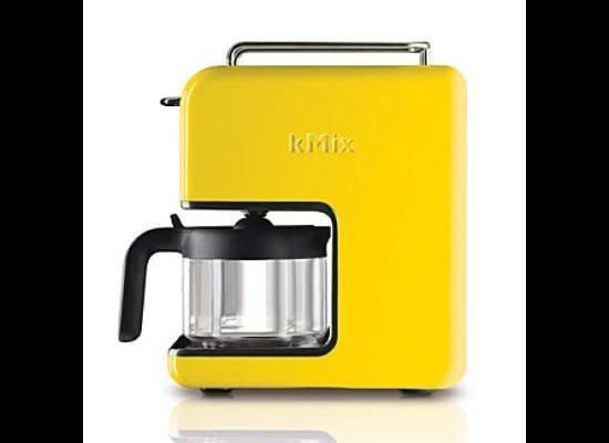 A <a href="http://www1.bloomingdales.com/shop/product/delonghi-kmix-5-cup-coffee-maker-yellow?ID=561475&PseudoCat=se-xx-xx-xx.esn_results" target="_hplink">drip coffee pot </a>in a bright marigold hue immediately stands out and brings a cheerful touch to your kitchen.    