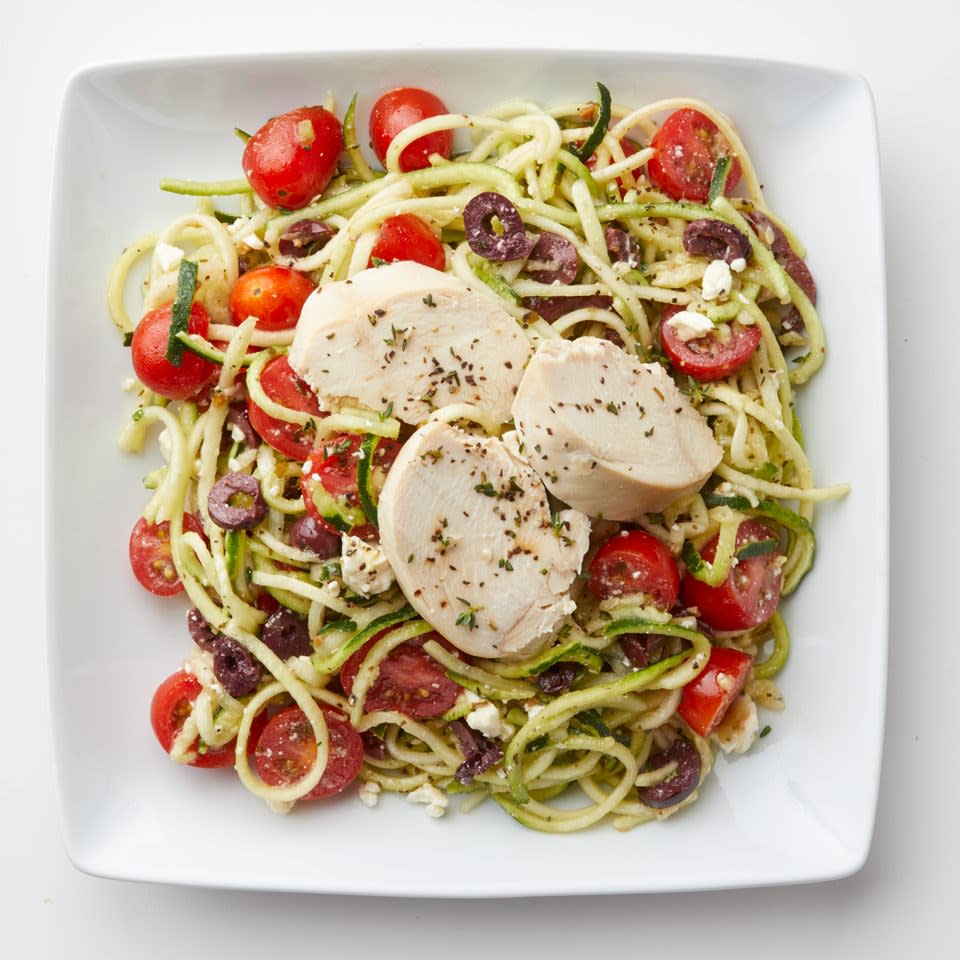 Zucchini Noodle Salad with Chicken