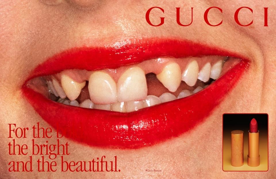 Dani Miller's smile in Gucci's new lipstick ad