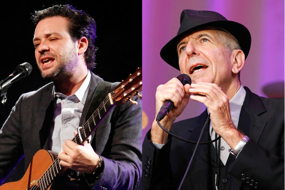Adam Cohen and Leonard Cohen