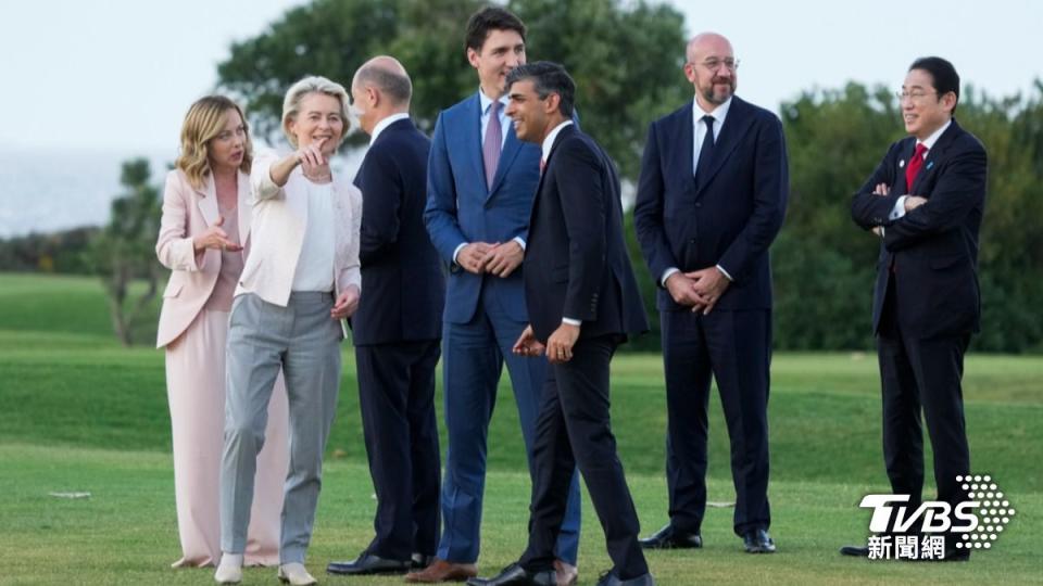前美國駐北約大使稱「除了梅洛尼之外，G7峰會的其他領導人都處於弱勢」。（圖／達志影像美聯社）