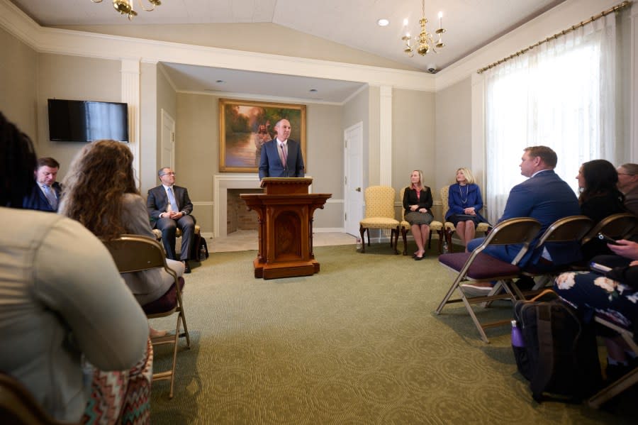 A first look at the Manti temple following renovations. (Courtesy The Church of Jesus Christ of Latter-day Saints)