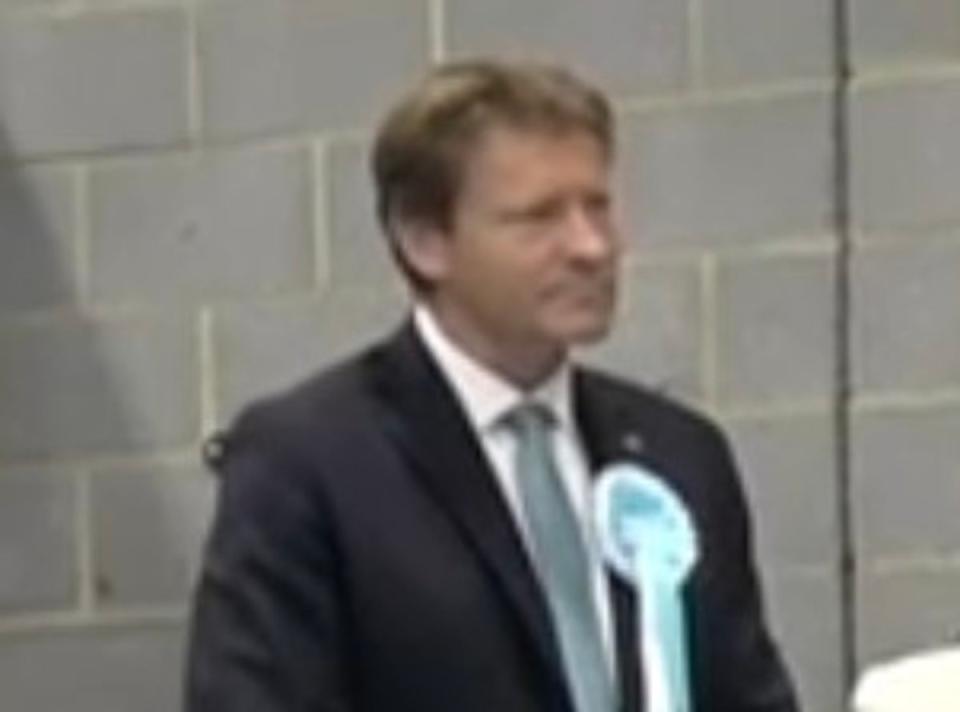 Party chair Richard Tice has also won his seat in Boston and Skegness, with a 2,010 majority (Sky)