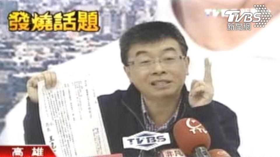 國民黨時任立委邱毅指控謝長廷是調查局線民。（圖／TVBS資料畫面）