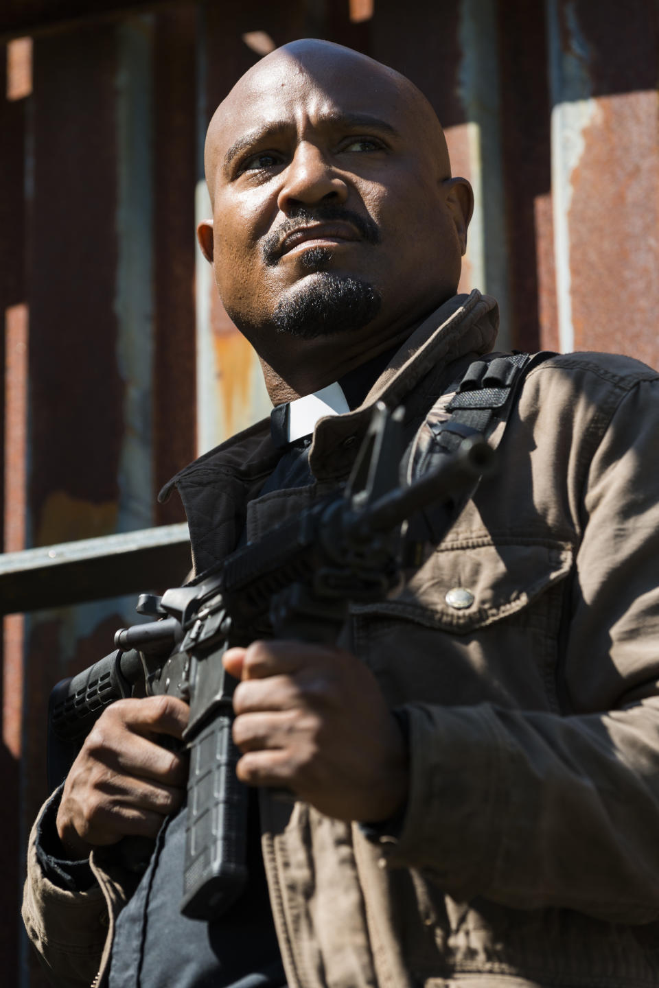 <p>Seth Gilliam as Father Gabriel Stokes in AMC’s <i>The Walking Dead</i>.<br>(Photo: Gene Page/AMC) </p>