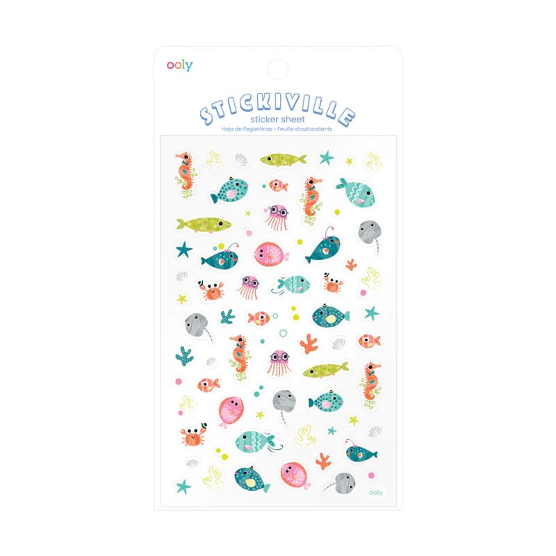 Ooly Stickiville Sticker Sheets Ocean Buddies