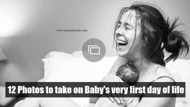 Photos to take on baby's first day