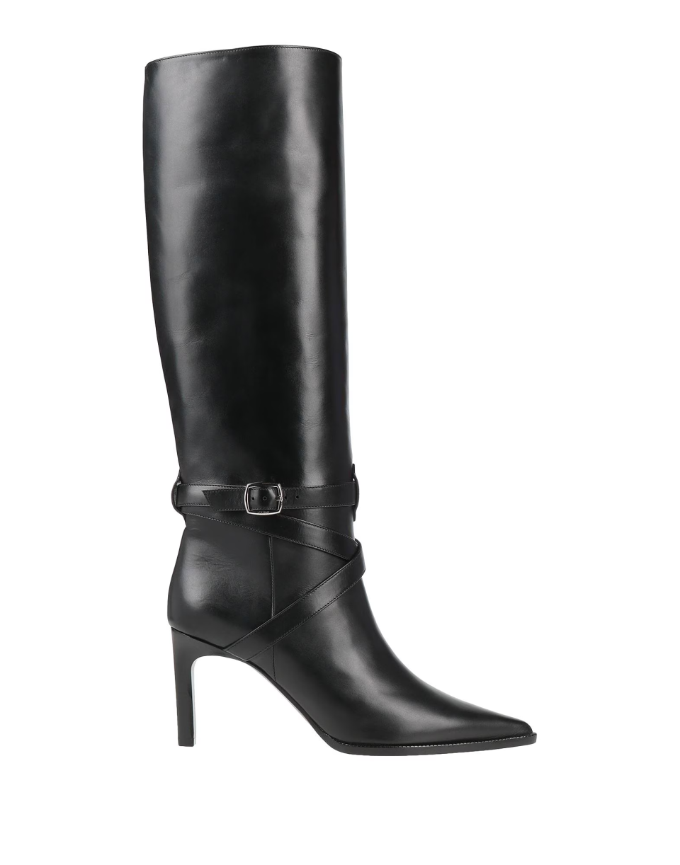 Celine boots, pointy black leather boots, gisele bundchen boots, knee-high boots