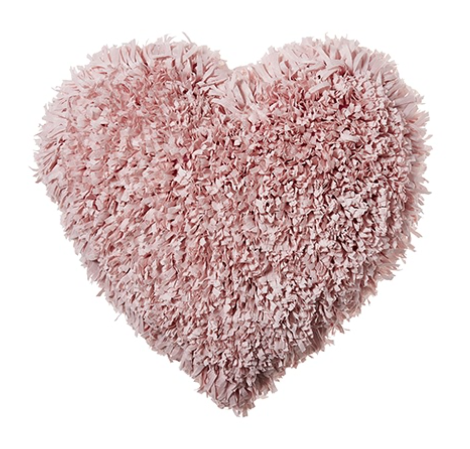 Pink Fluffy Heart Cushion