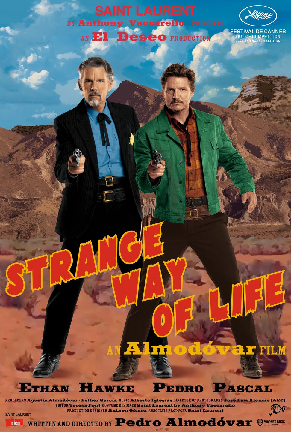 strange way of life poster starring ethan hawke and pedro pascal